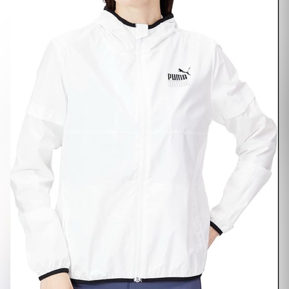 Puma White Utility Jacket Lightweight Sporty Design - Picture 2 of 8
